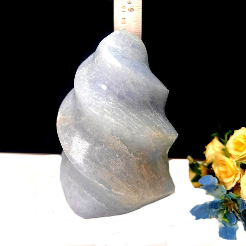 Blue Calcite Twisted Flames (Communication)