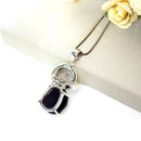 Saffordite / Chintamani and Herkimer Diamond Quartz Pendant in Silver