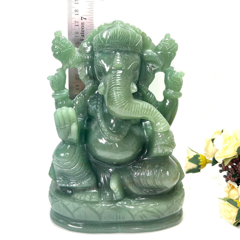 Large Ganeshas in Green Aventurine (Abundance)