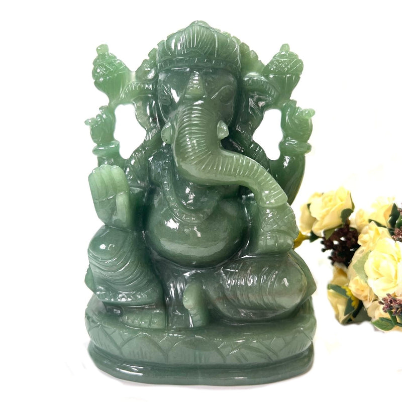 Large Ganeshas in Green Aventurine (Abundance)