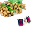 Garnet Earrings in Silver