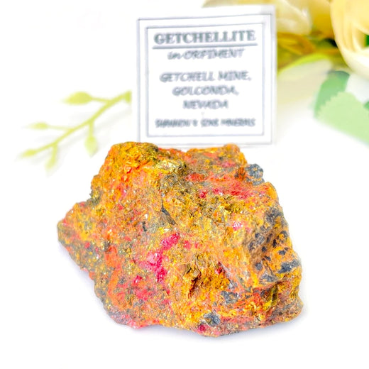 Getchellite in Orpiment Mineral Specimen (Nevada, USA)