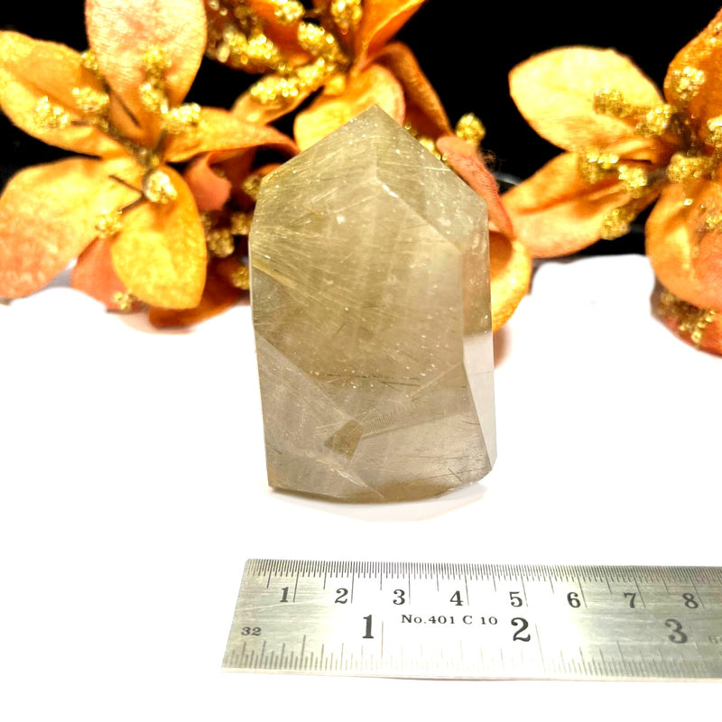 Golden and Green Rutile Quartz Free Forms (Transition)