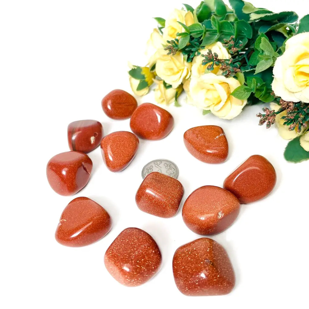 Orange Goldstone Tumble (Ambition and Confidence)