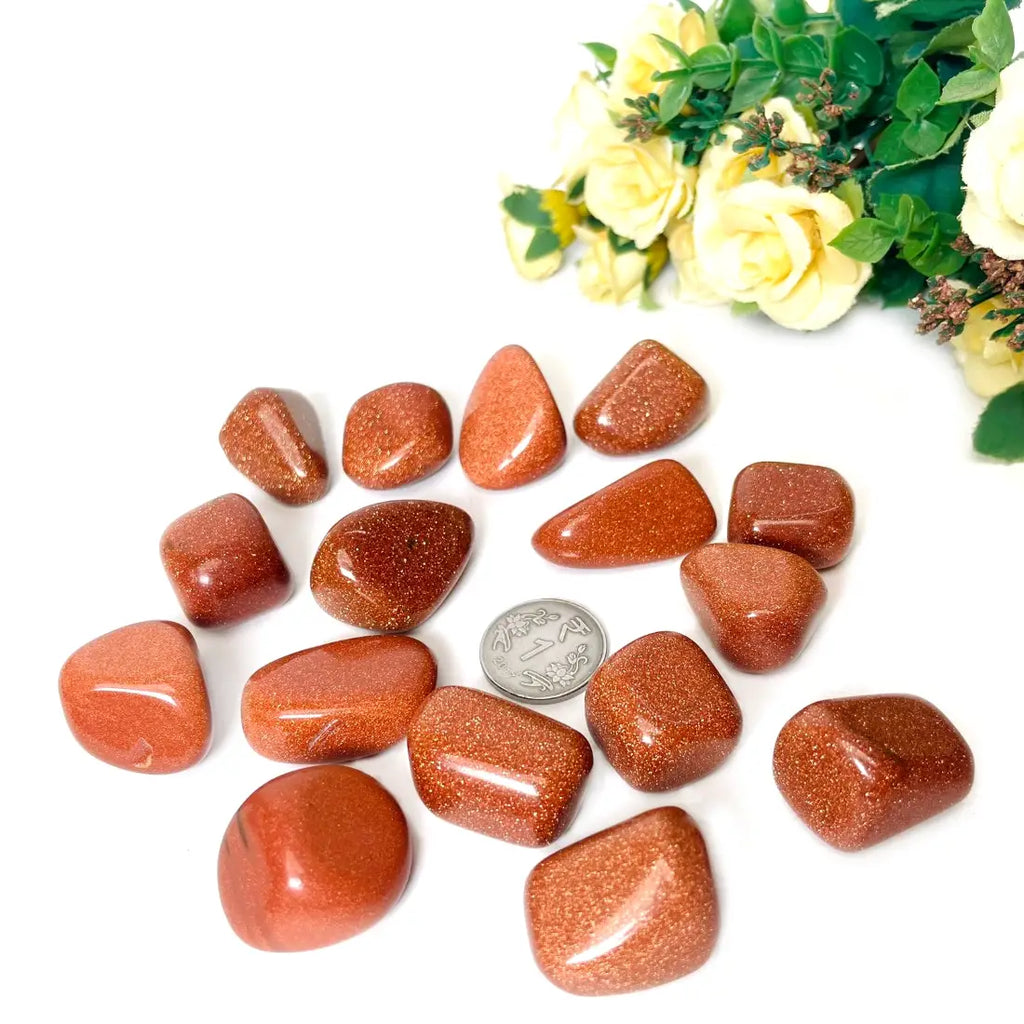 Orange Goldstone Tumble (Ambition and Confidence)