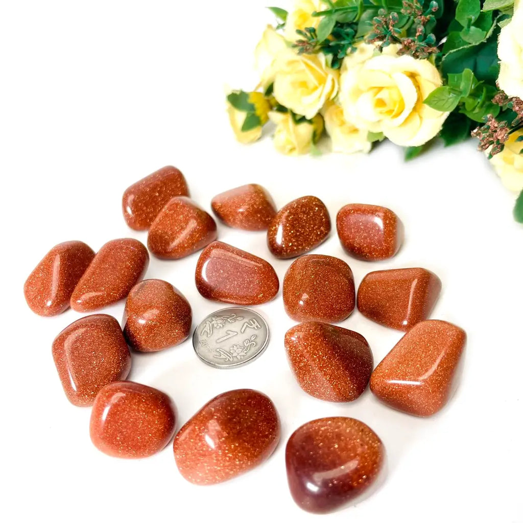 Orange Goldstone Tumble (Ambition and Confidence)