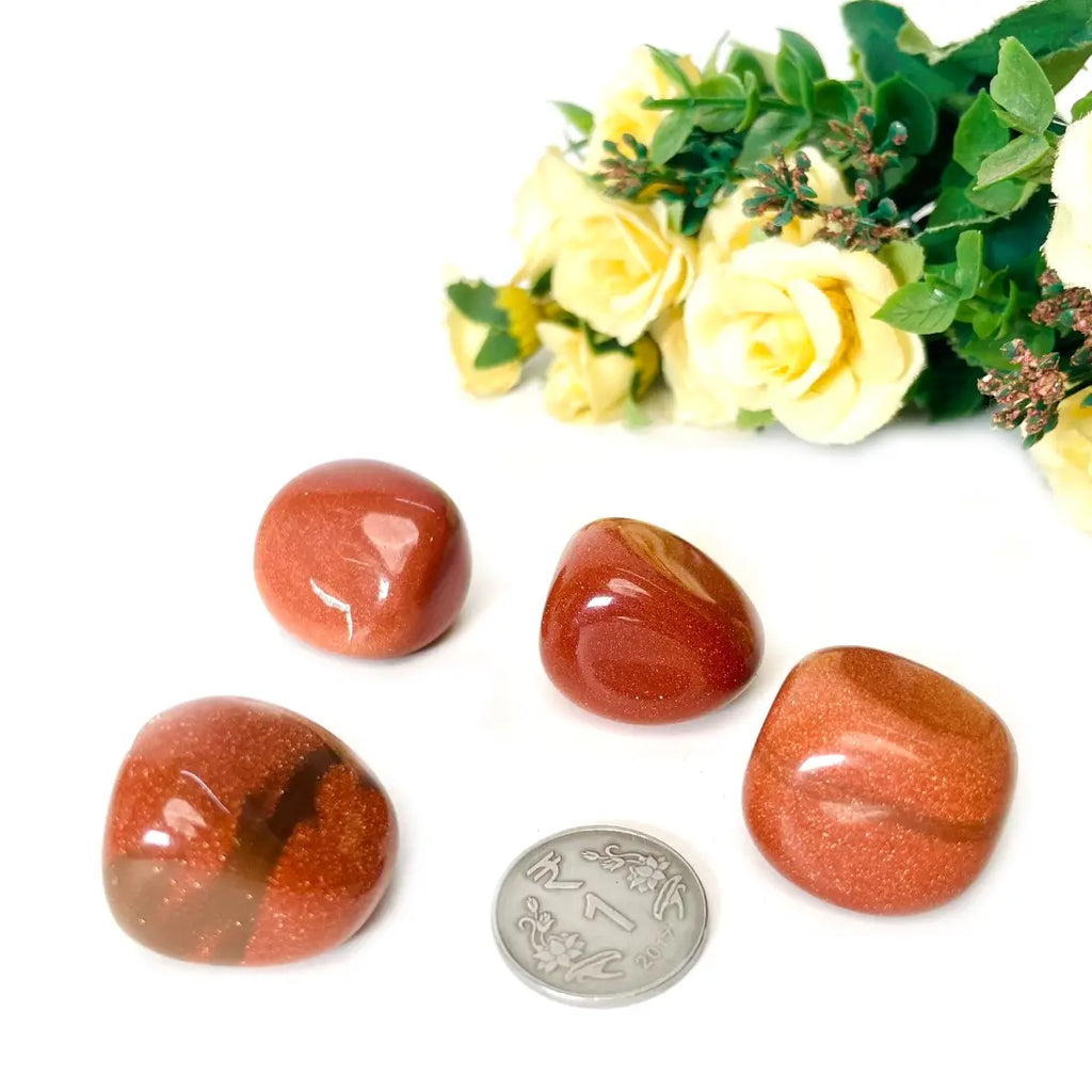Orange Goldstone Tumble (Ambition and Confidence)