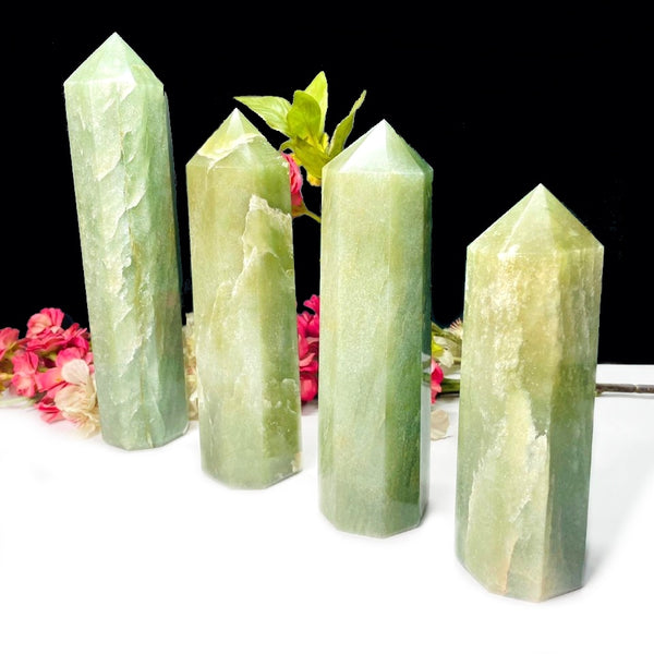 Large Green Aventurine Towers (Luck and Abundance)