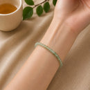Green Fluorite Round Bead Bracelet