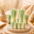 Natural Green Fluorite angel idols by Talk to Crystals for angelic protection, spiritual connection, mental clarity, emotional balance, personal growth and Heart Chakra healing in sacred spaces