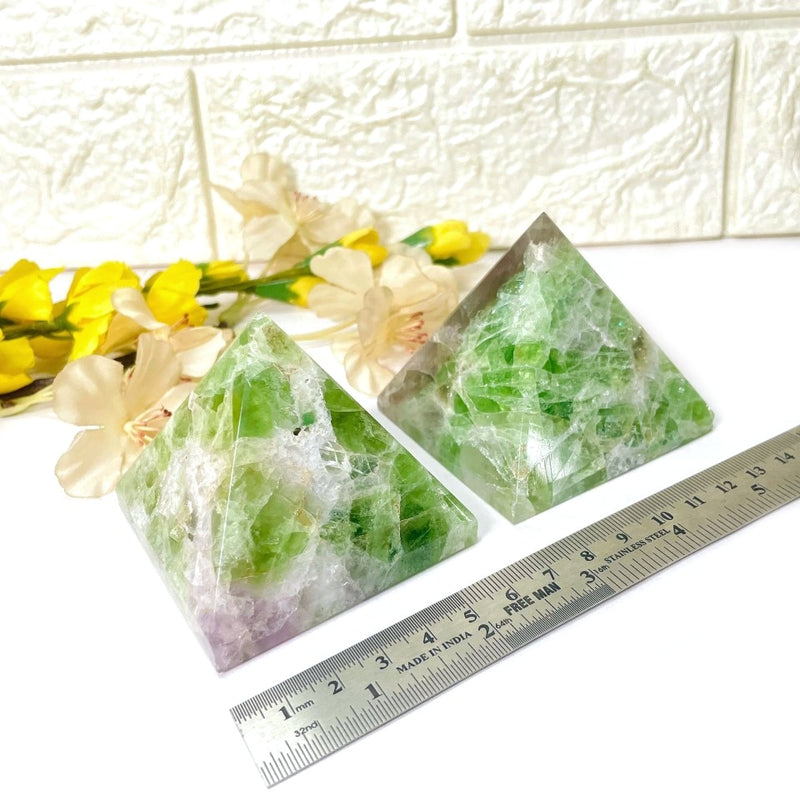 Green Fluorite Pyramid (Focus & Growth)