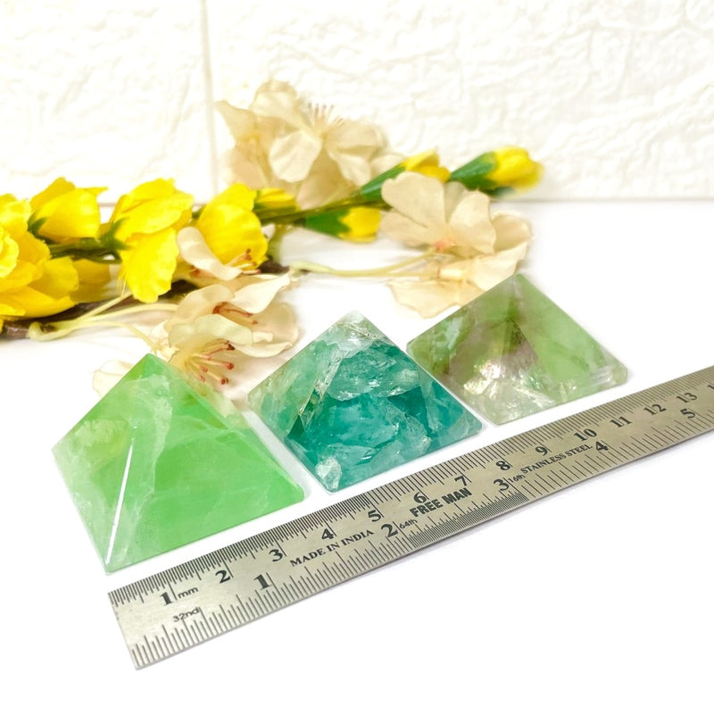 Green Fluorite Pyramid (Focus & Growth)