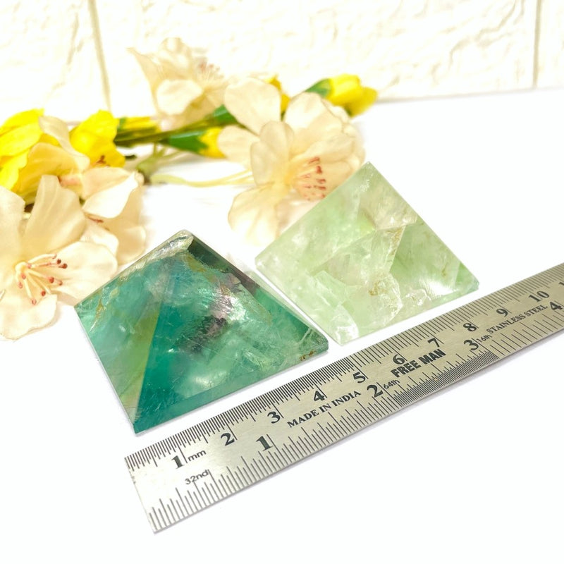 Green Fluorite Pyramid (Focus & Growth)