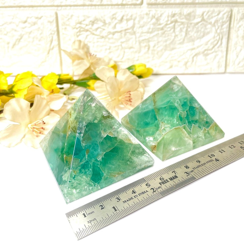 Green Fluorite Pyramid (Focus & Growth)