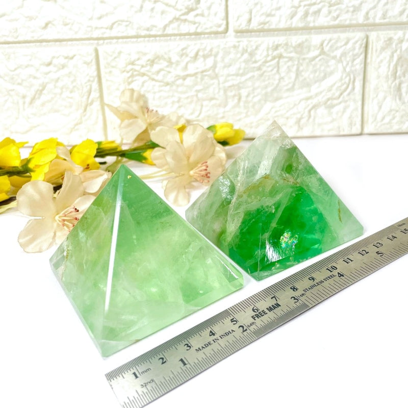 Green Fluorite Pyramid (Focus & Growth)