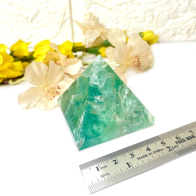 Green Fluorite Pyramid (Focus & Growth)