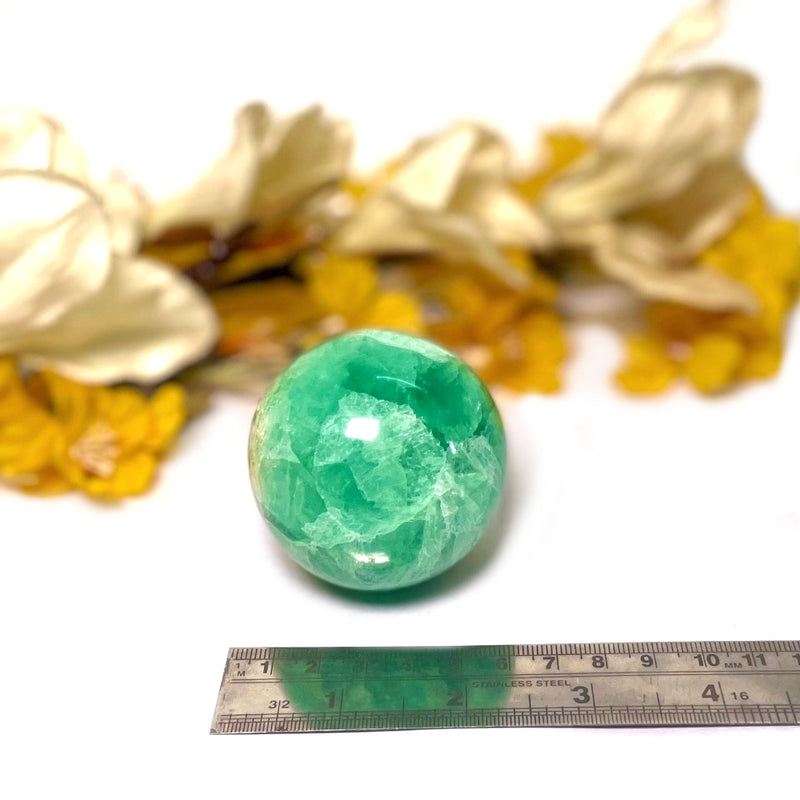 Green Fluorite Sphere (Growth & Education)