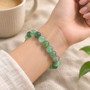 Green Fluorite Round Bead Bracelet