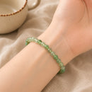 Green Fluorite Round Bead Bracelet