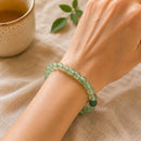 Green Fluorite Round Bead Bracelet