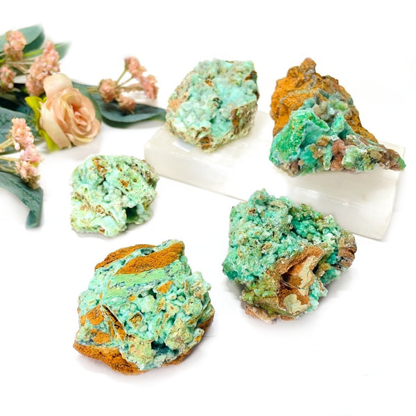 Bluish-Green Smithsonite Druzy Mineral Cluster