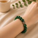 Green Onyx  Round Bead Bracelet (Attract wealth)