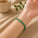 Green Onyx  Round Bead Bracelet (Attract wealth)