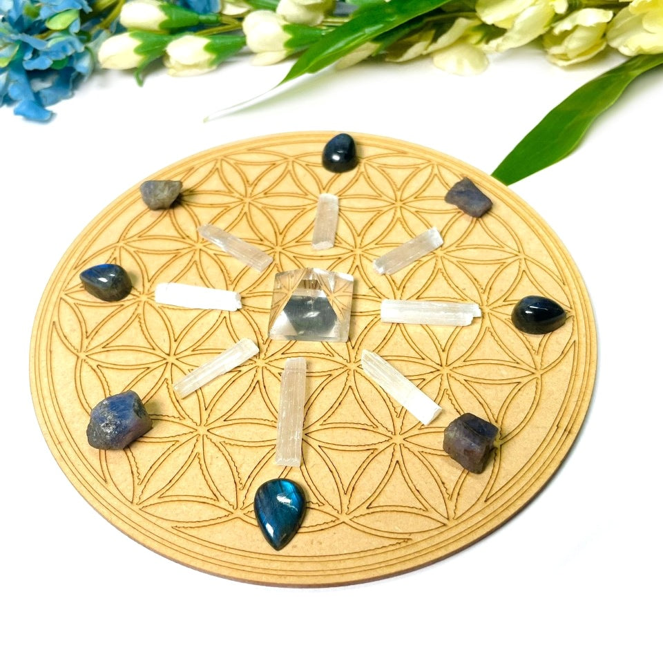 Custom Crystal Grid for Spiritual & Psychic Growth | Talk to Crystals