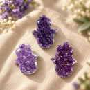 Amethyst Hamsa Hand Cluster by Talk to Crystals for protection, prosperity, calm and meditation