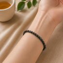 Hawks Eye / Blue Tiger Eye Round Bead Bracelet (Acceptance & Patience)