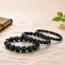 Hawks Eye or Blue Tiger Eye round bead bracelet by Talk to Crystals for patience, acceptance, tolerance, inner wisdom, calmness and enhanced intuition, available in various bead sizes