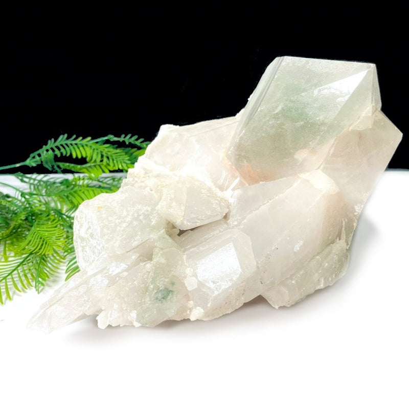 Himalayan Chlorite Phantom Quartz Points and Clusters