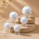 Howlite spheres by Talk to Crystals, available in various sizes, featuring natural healing crystals for calmness, patience, stress relief, better sleep, and Crown Chakra healing in India