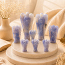 Natural Iolite angel idols by Talk to Crystals for spiritual protection, intuition, inner vision, spiritual navigation and Third Eye Chakra healing in sacred spaces