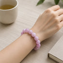 Kunzite Round Bead Bracelet (Emotional Healing)