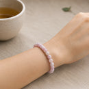 Kunzite Round Bead Bracelet (Emotional Healing)