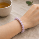 Kunzite Round Bead Bracelet (Emotional Healing)
