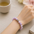 Kunzite Round Bead Bracelet (Emotional Healing)