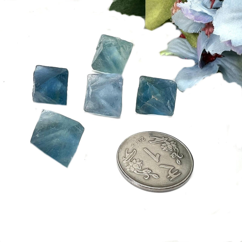 Natural Fluorite Octahedrons (Blue, Purple and Green)