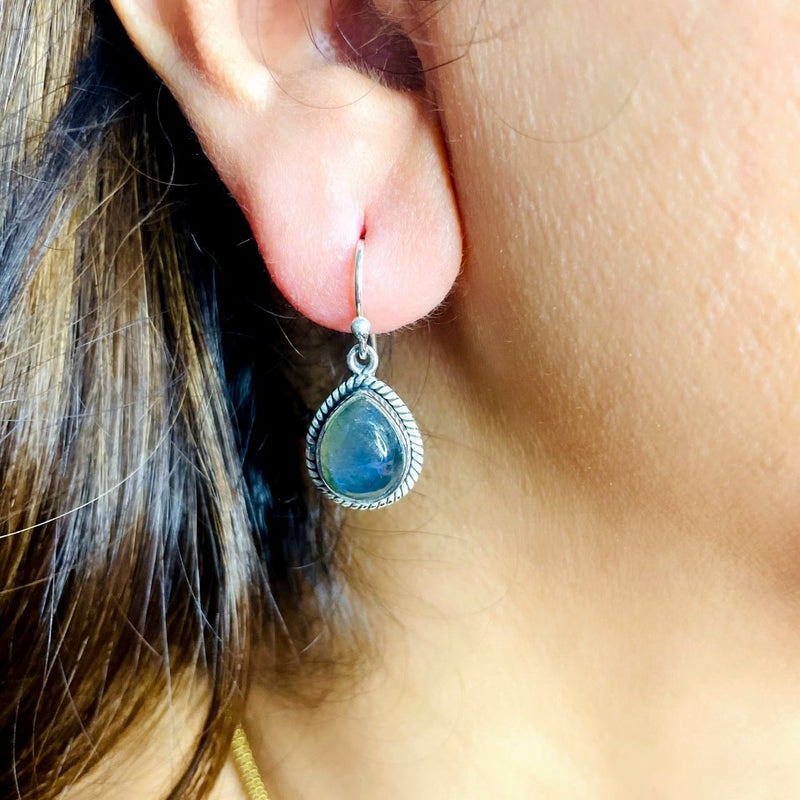 Labradorite Earrings in Silver