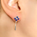 Lapis Lazuli Earrings in Silver