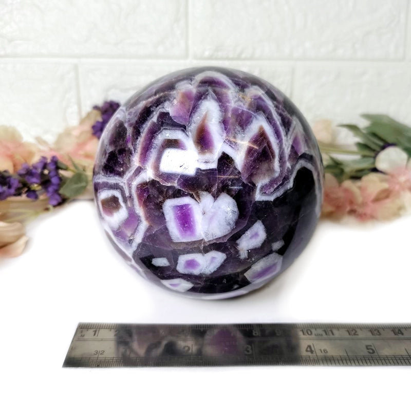 Large Chevron Amethyst Spheres (Scrying & Meditation)