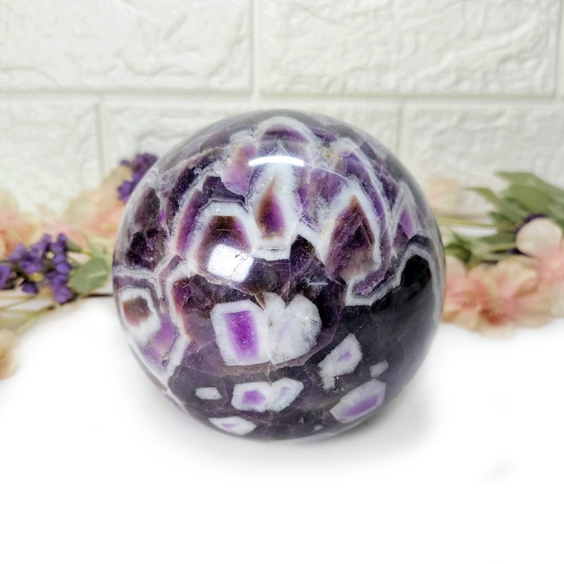 Large Chevron Amethyst Spheres (Scrying & Meditation)