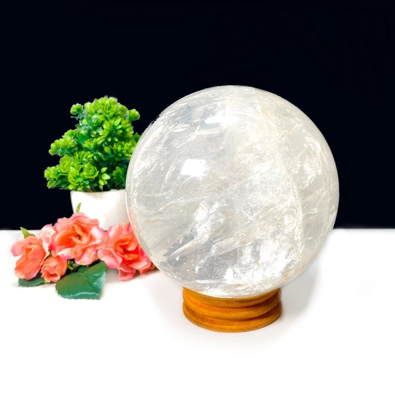 Large Clear Quartz Spheres from Brazil (Scrying & Meditation)