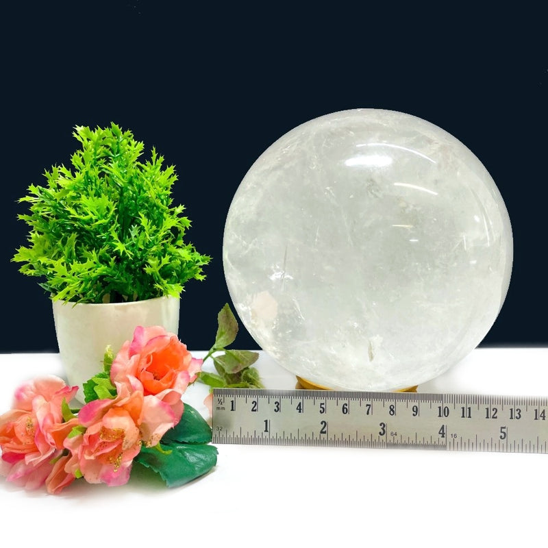 Large Clear Quartz Spheres from Brazil (Scrying & Meditation)