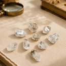 Large Herkimer Diamond Quartz crystals by Talk to Crystals, including twin and included formations, for energy amplification, meditation, lucid dreaming and spiritual growth