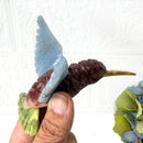 Crystal Hummingbirds and Flower from Peru