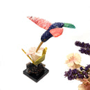 Crystal Hummingbirds and Flower from Peru