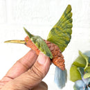Crystal Hummingbirds and Flower from Peru
