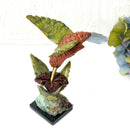 Crystal Hummingbirds and Flower from Peru